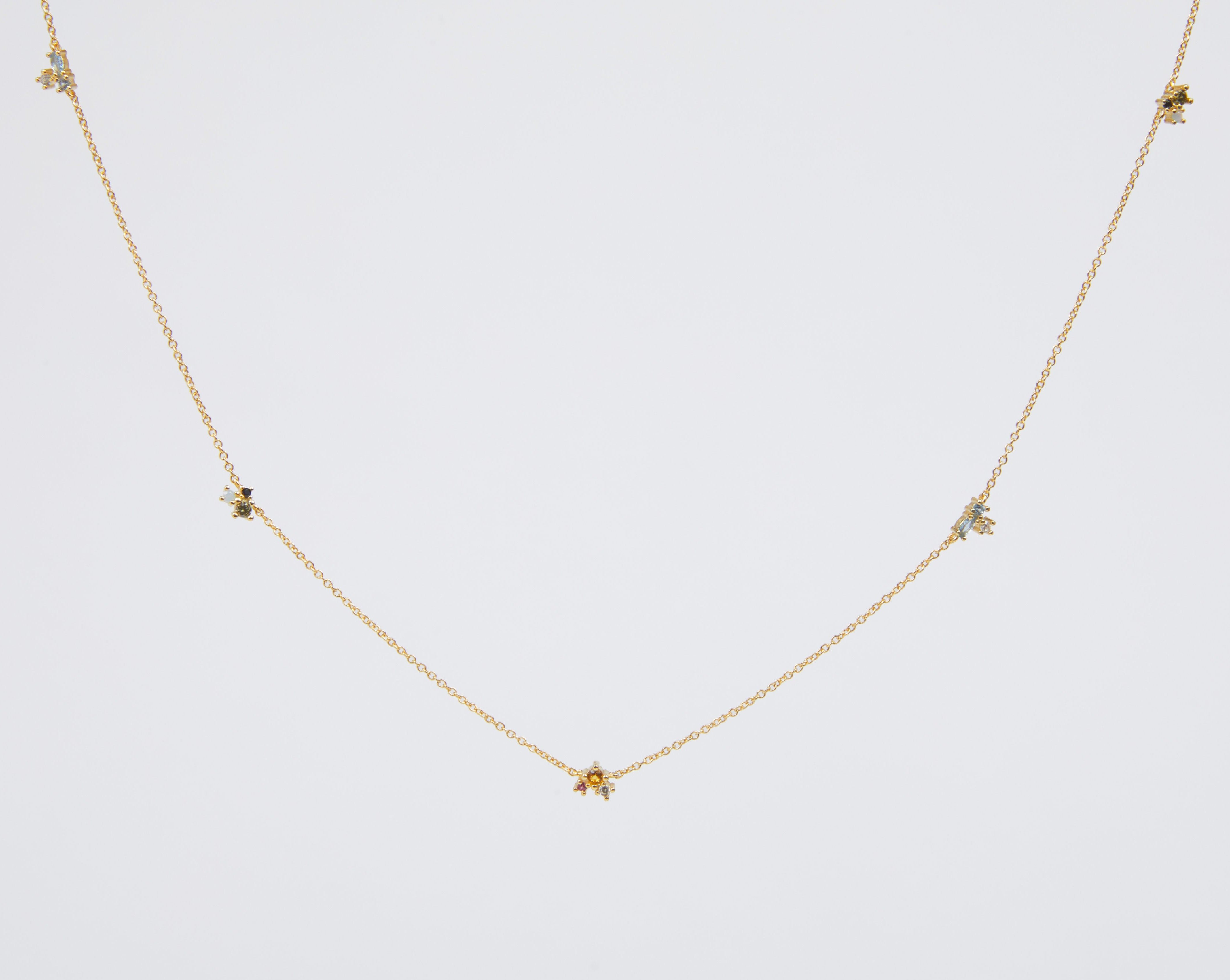 MAHINA Multi-Stone Gold Necklace